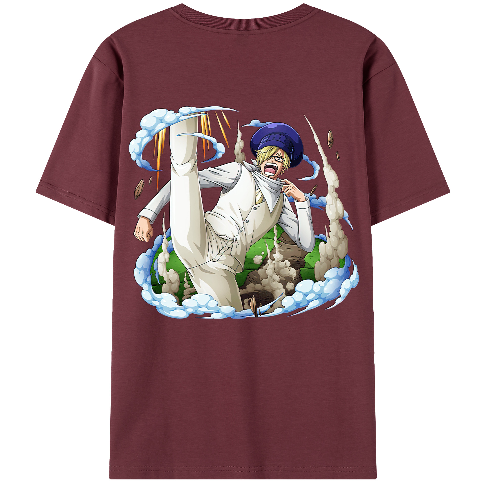 ワンピース サンジ ONE PIECE Sanji 綿100％半袖Tシャツ（背面プリント）